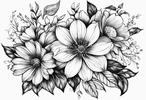 May and October flowers tattoo idea