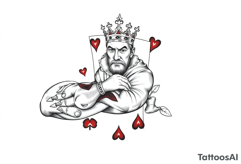 king of hearts tattoo idea