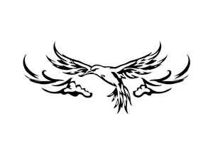 Birds flying in clouds tattoo idea