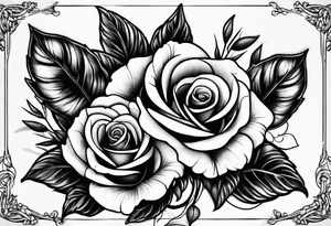 2 violets and 1 rose tattoo idea