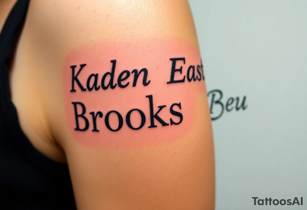 Kaden Easton Brooks Beau made into a crossword puzzle tattoo idea
