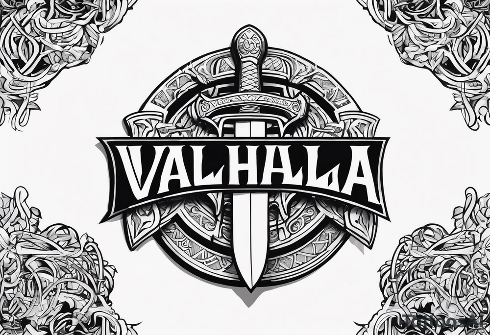 Valhalla 
Sword shield chain tattoo idea