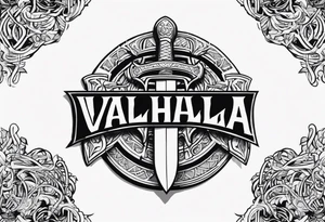 Valhalla 
Sword shield chain tattoo idea