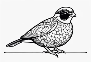 Partridge on skis with pit viper sunglasses tattoo idea