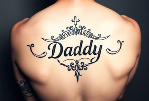 Casino themed memorial for Daddy tattoo idea