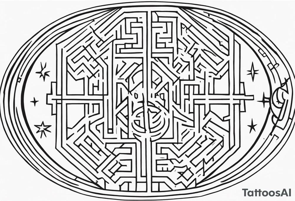 Bell, Maze, tracks, North Star, Graveyard, Mask, Eternal, Rewind, tattoo idea