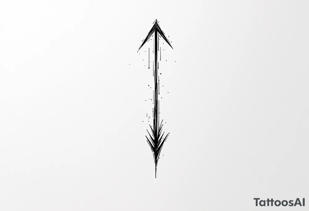 one  arrow  that look down tattoo idea