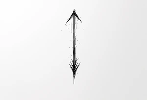 one  arrow  that look down tattoo idea