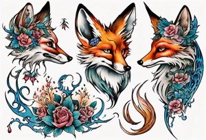 Eulenfuchs fantasie tattoo idea