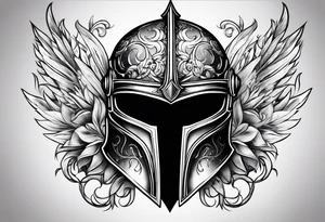 knight helmet tattoo idea