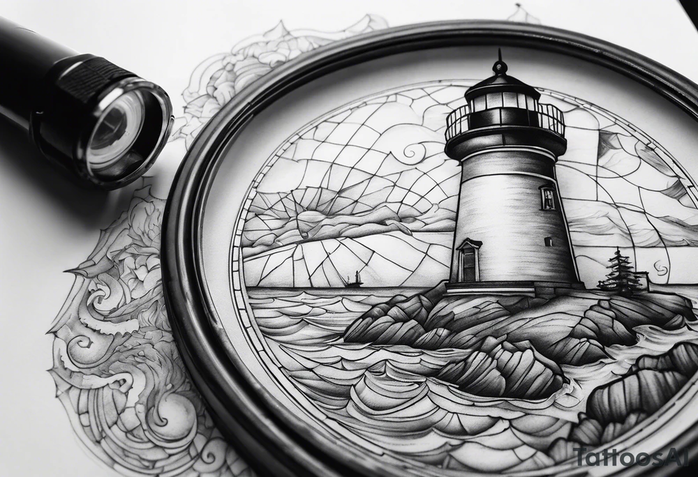 Seafarermap combined with a compass and lighthouse tattoo idea Seafarermap combined with a compass and lighthouse tattoo idea