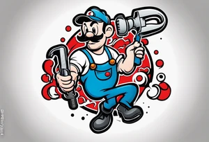 A tattoo representing a plumber 
No pipe wrench’s and simple not a lot of detail tattoo idea