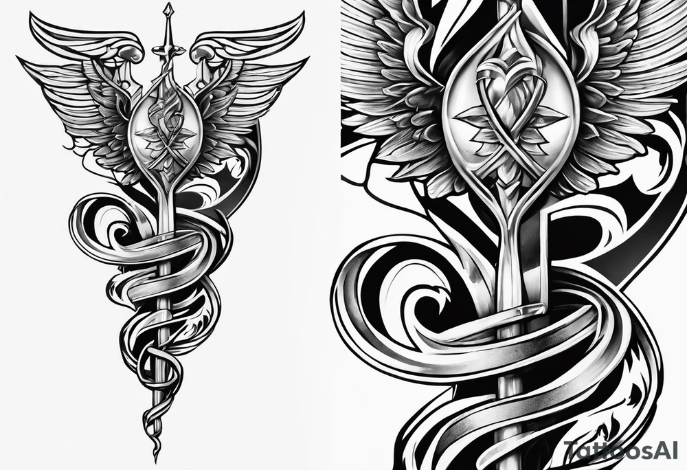 staff of caduceus tattoo idea