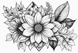 flower burst tattoo idea