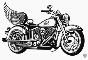 The words “ride well, ride free” tattoo idea