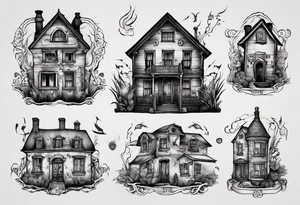 Old house tattoo idea