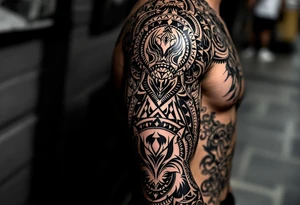 arawak Trinidadian indo tribe inspired tattoo idea