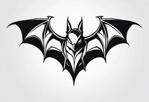 Bat in Flight tattoo idea