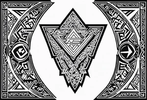 Valhalla shield valknut sword tattoo idea