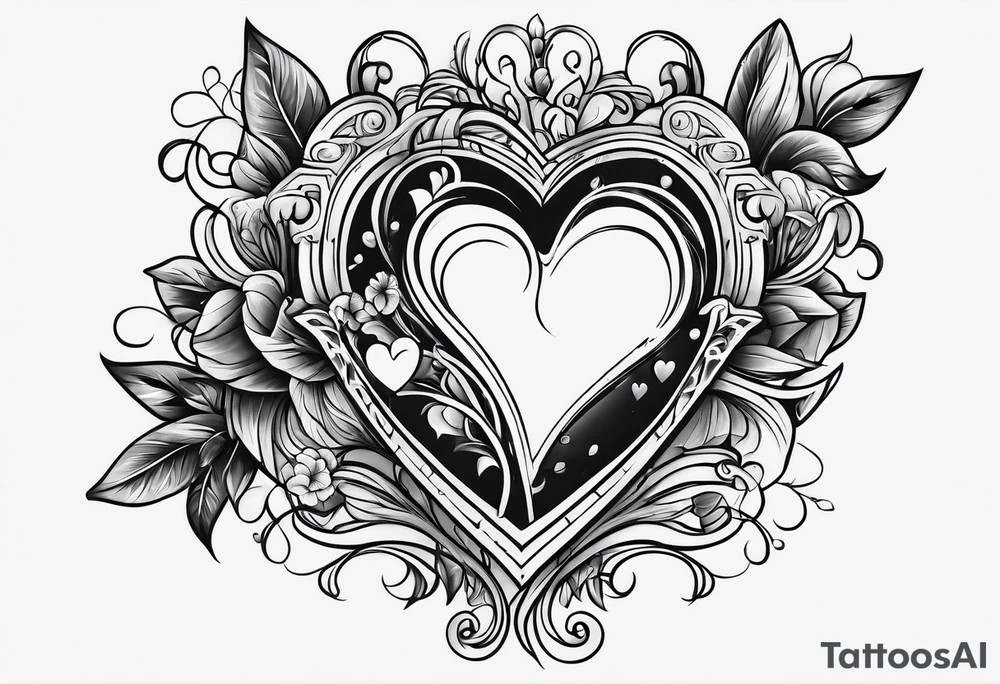 inner arm hearts tattoo idea