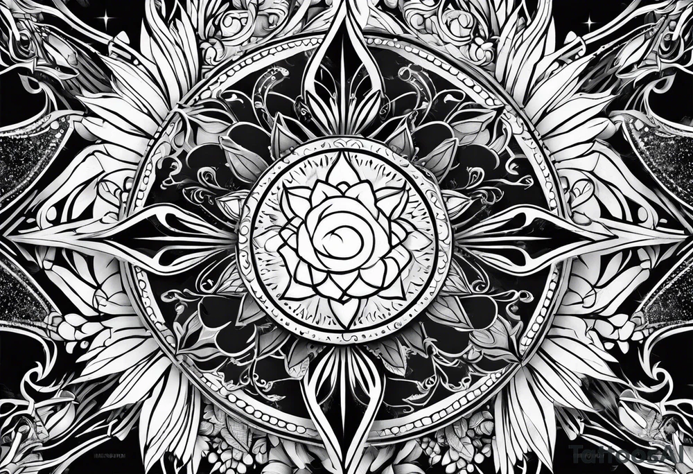 Light rays tattoo idea