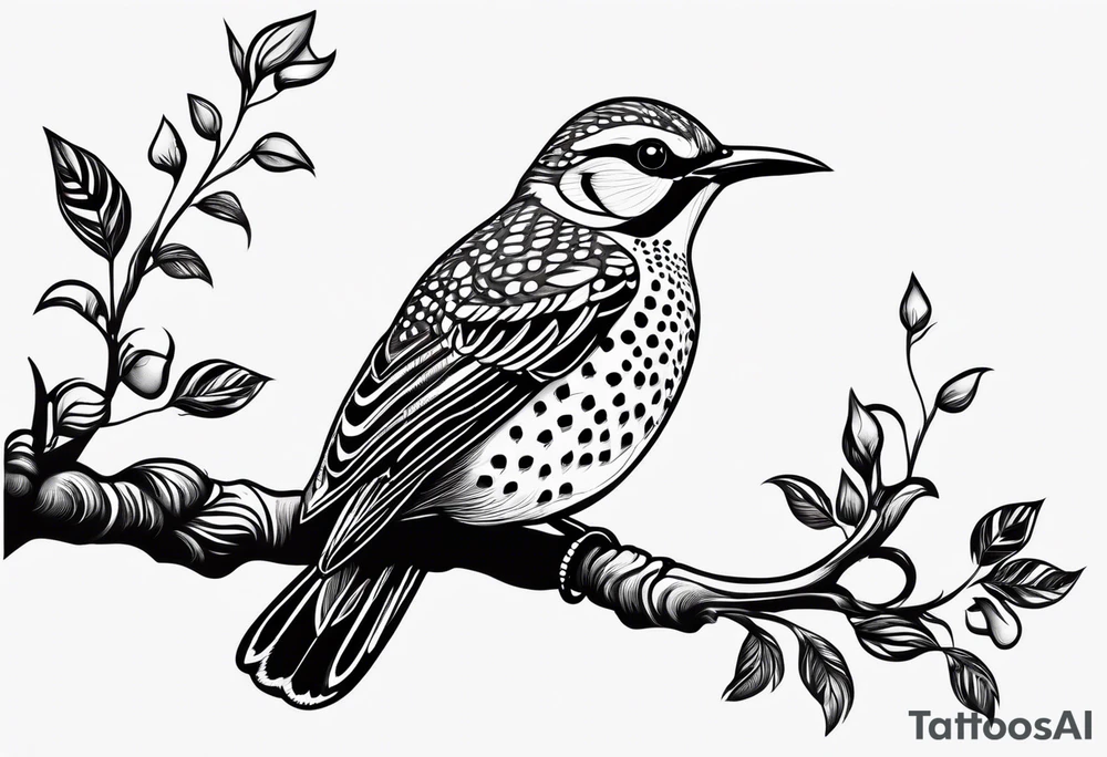 Flicker bird with baby tattoo idea