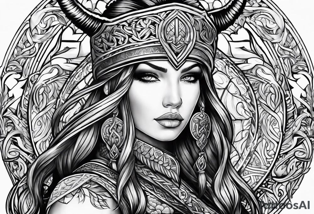 Viking arm sleeve tattoo idea