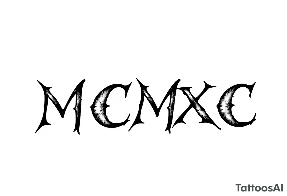 “MCMXC” tattoo idea