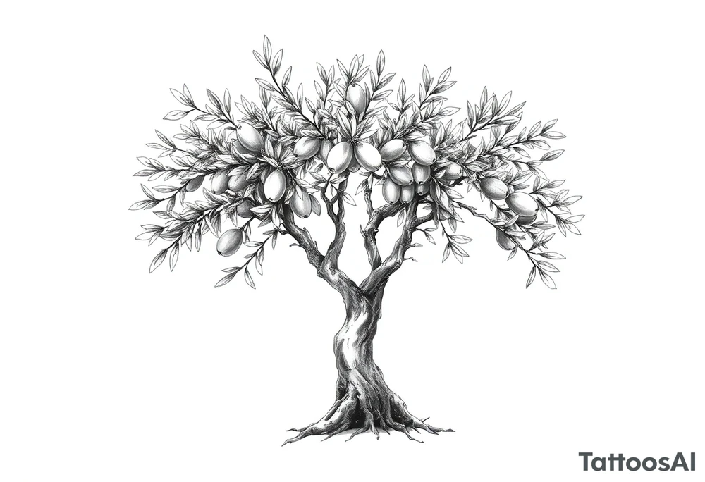 Olive tree tattoo idea