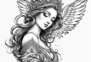 Small angel tatto tattoo idea