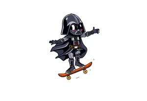 Skateboarding Darth Vader tattoo idea
