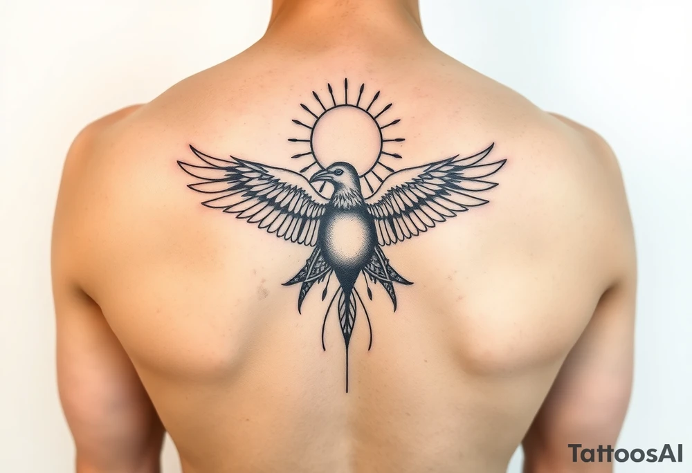 Assimetrical geometric design.hermann hesse demian. Abraxas bird, egg, sun. Wrist placement tattoo idea