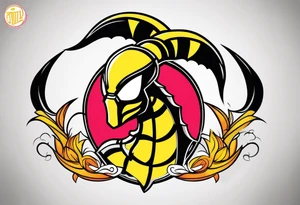 Iconic character Scorpion from Mortal Kombat game tattoo idea