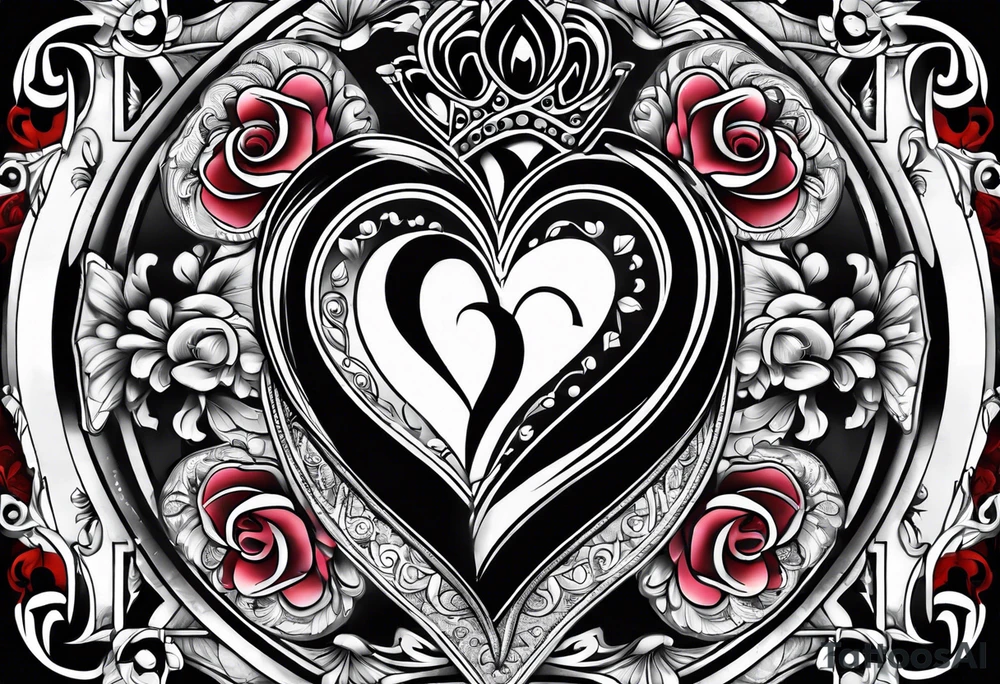 King of hearts forearm sleeve tattoo idea