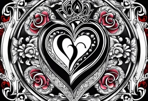 King of hearts forearm sleeve tattoo idea