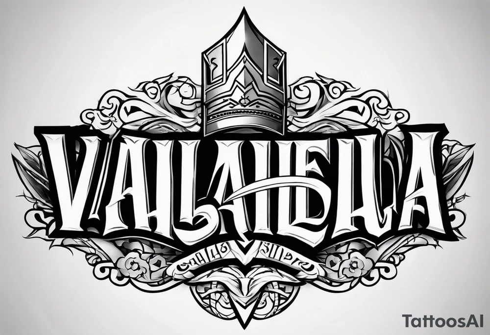 Valhalla  steps sword tattoo idea