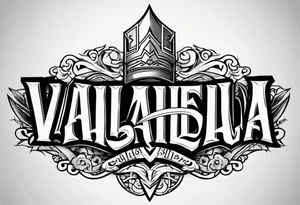 Valhalla  steps sword tattoo idea