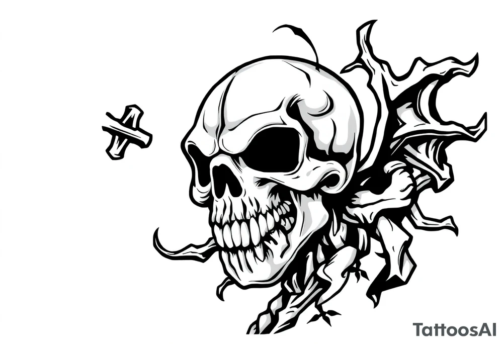 Black plague tattoo idea