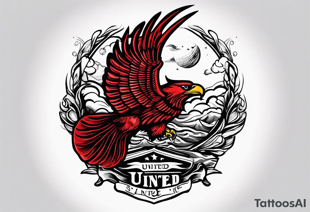 united airlines with red wings tattoo idea