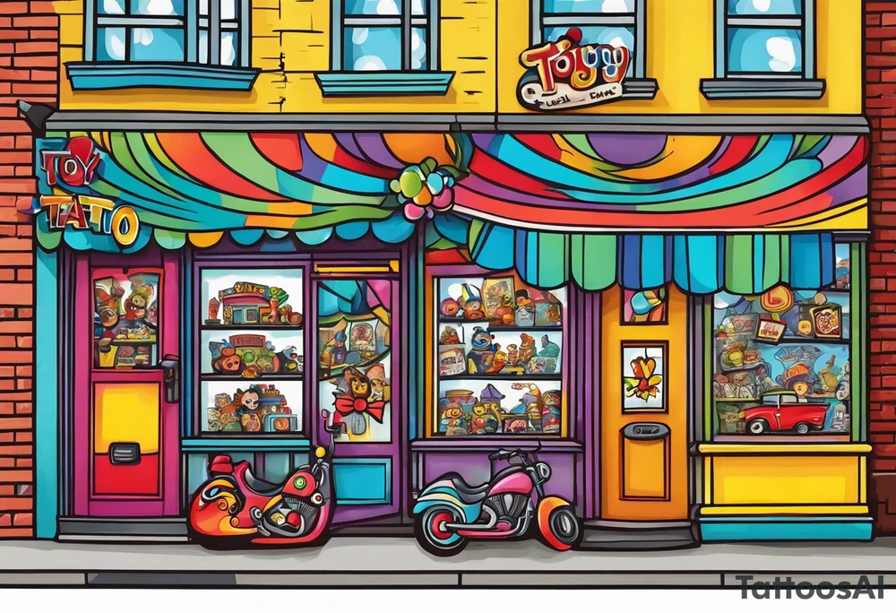 toy shop tattoo idea