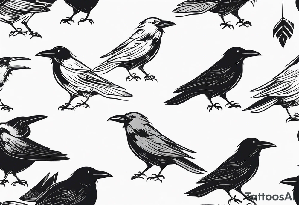 crows tattoo idea