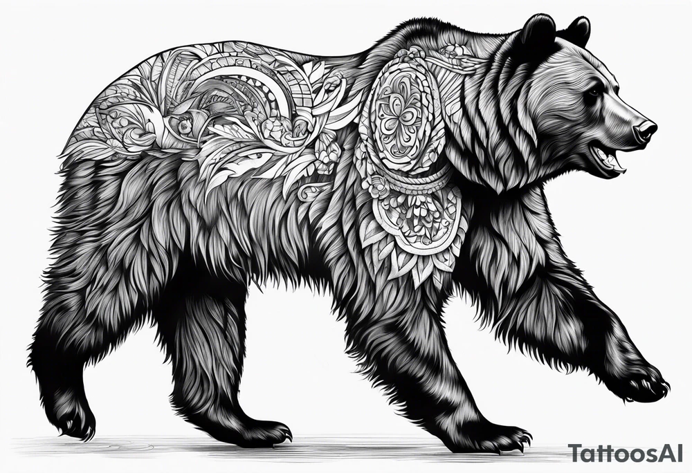 Dancing bear tattoo idea