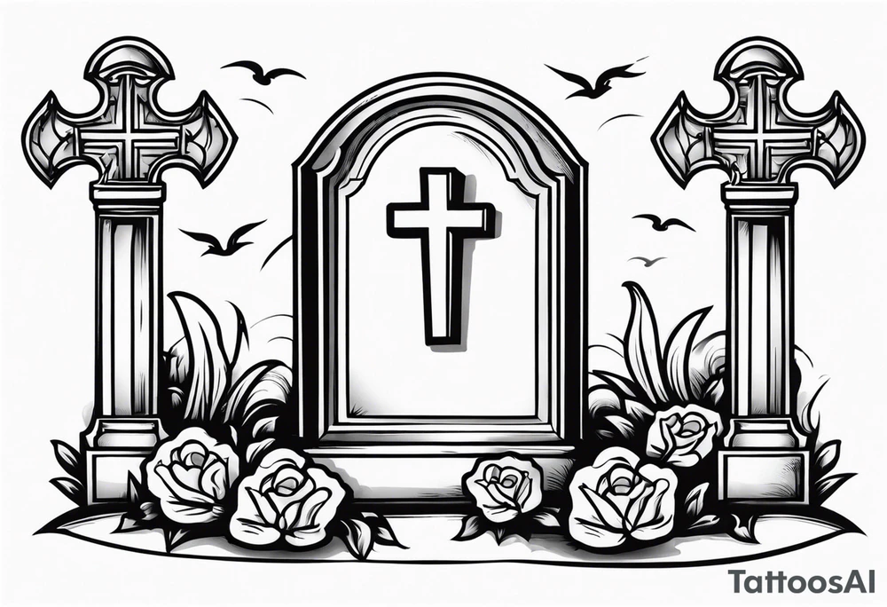 Tombstone tattoo design no cross tattoo idea