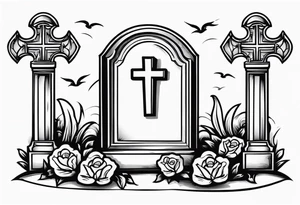 Tombstone tattoo design no cross tattoo idea