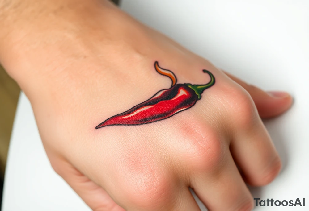 Chili pepper fire tattoo idea