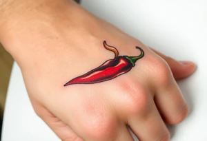Chili pepper fire tattoo idea