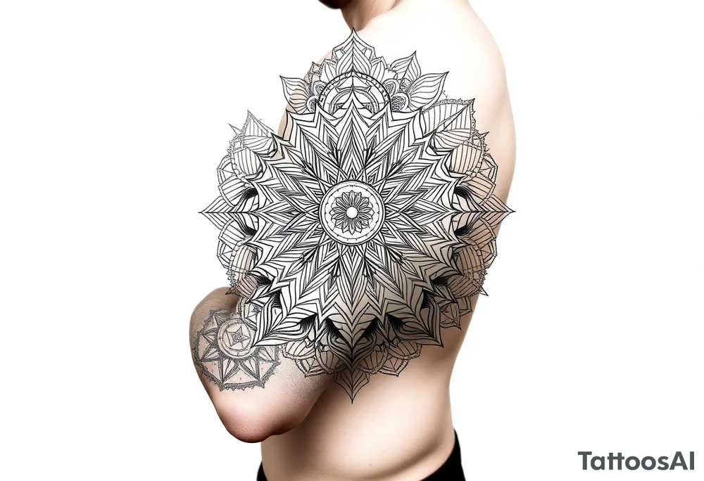 intricate mandala with sacred geometry and cosmic elements tattoo idea intricate mandala with sacred geometry and cosmic elements tattoo idea