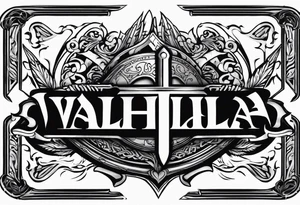 Valhalla Stairs sword shield tattoo idea