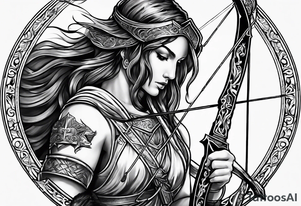 sagittarius, faith, strong, warrior, god, jesus, christ tattoo idea