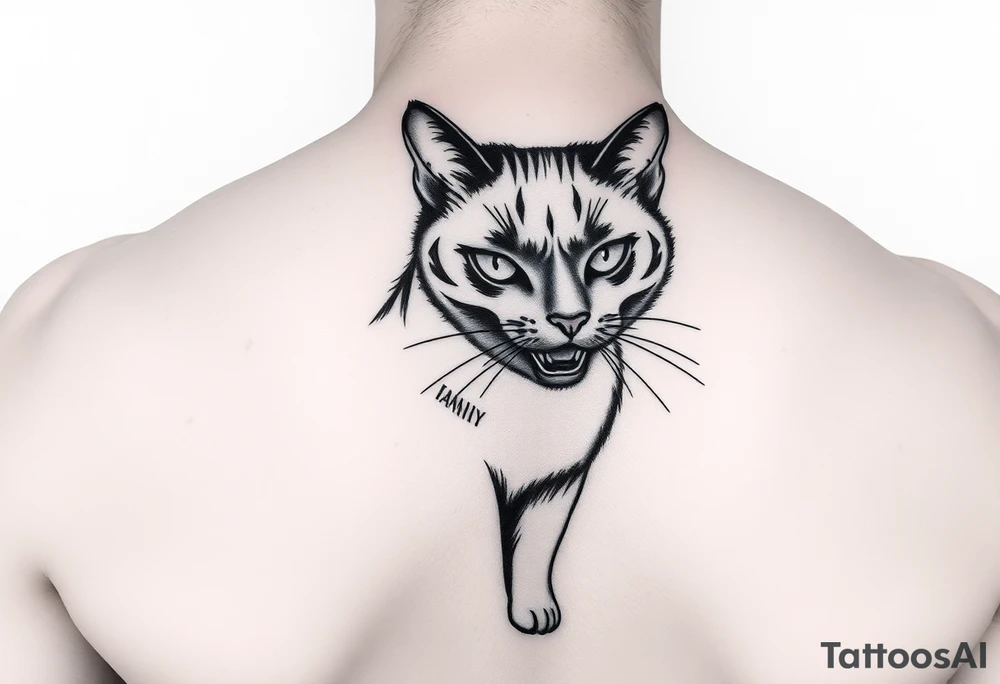 Black Cat tattoo idea